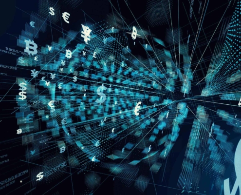 Financial Technology Concept. Technological Abstract Background